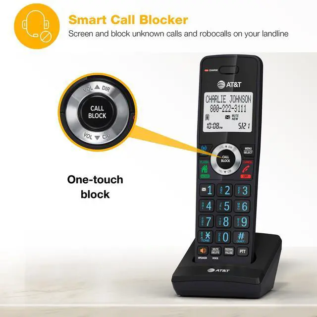 Alt view image 4 of 7 - DLP70090 Expansion Cordless Handset ONLY Compatible ONLY with DLP73290, DLP73390, DLP73490, DLP73590 Base Systems Long Range DECT 6.0, Bluetooth Connect to Cell, Intercom, Speakerphone