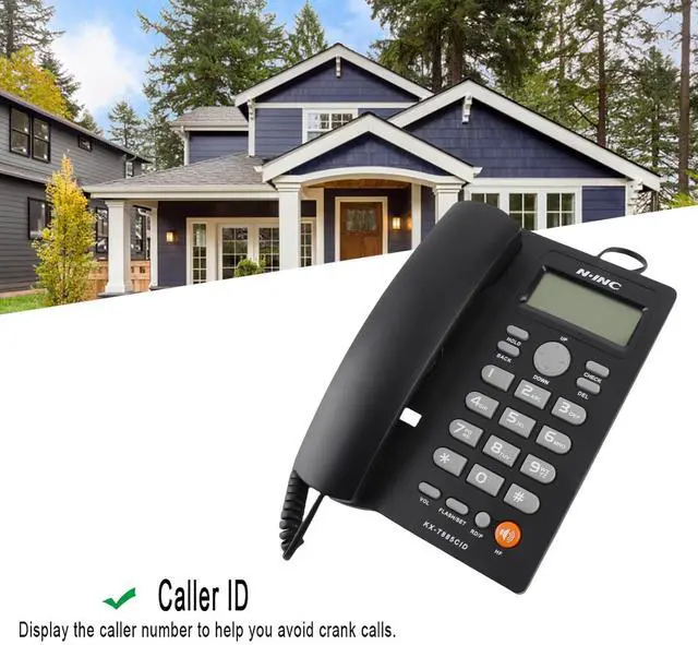 Alt view image 5 of 7 - Caller ID Telephone Hands Free Calling for Home Office Hotel Landline Phone English