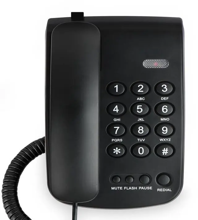 Main image of Corded Phone for Landline, Black Telephone Landline Phones, Landline Corded Phone, Desktop Telephone for Home, Office, Hotel-Mute|Redial|Ringer Volume, Easy-to-Use