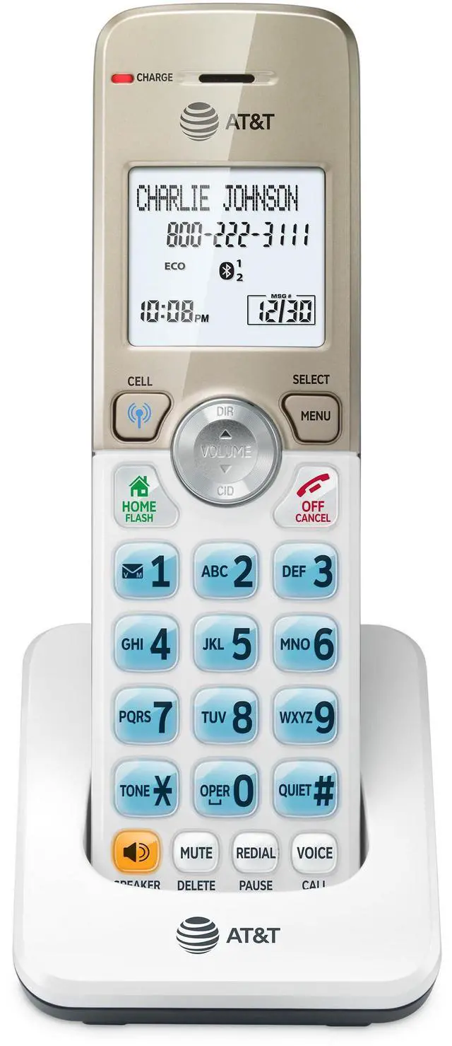 Main image of DL70019 Additional Handset for DL72x19 Series Cordless Phone - Bluetooth Connect to Cell, Smart Call Blocker, 1.8" Backlit Display, Big Buttons, Intercom
