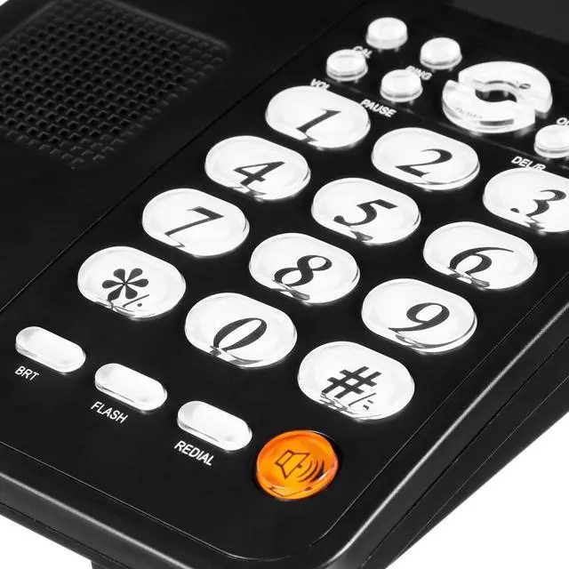 Alt view image 5 of 7 - Corded Office Phone with Caller Id and Wall-Mount for Home and Hotel Use, Desktop Landline Telephone with Mute and Redial Functions
