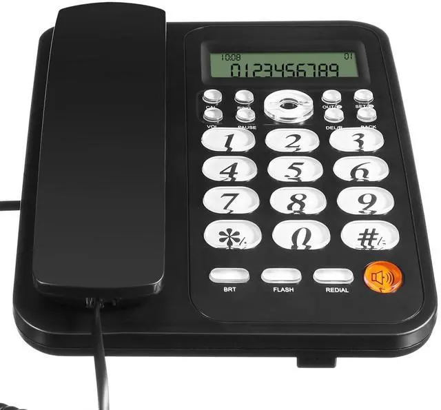 Main image of Corded Office Phone with Caller Id and Wall-Mount for Home and Hotel Use, Desktop Landline Telephone with Mute and Redial Functions