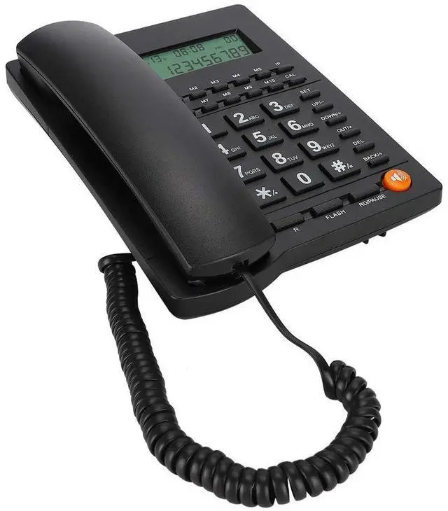 Main image of Desktop Landline Telephone, Corded Phone with Caller ID Display for Home Office Hotel Restaurant Easy to Install
