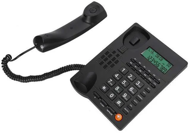 Alt view image 7 of 7 - Desktop Landline Telephone, Corded Phone with Caller ID Display for Home Office Hotel Restaurant Easy to Install