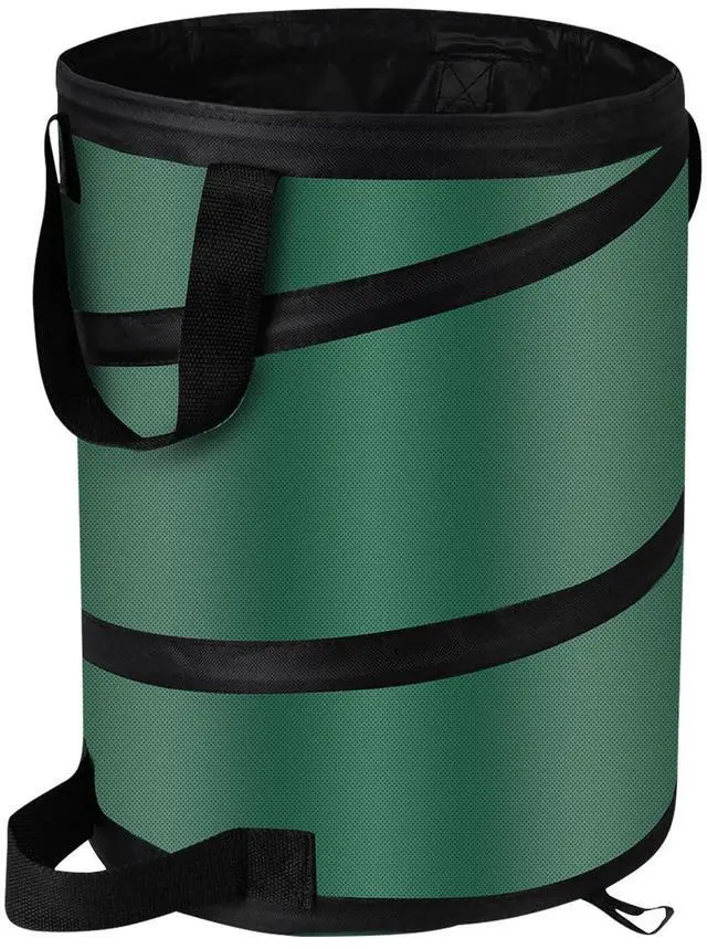 Main image of Camping Trash Can, Pop Up Collapsible Garbage Can, 10 Gallons, Foldable Recycle Bin Made of 600D Oxford Cloth for Gardening, Camping and Home Storage (Green)