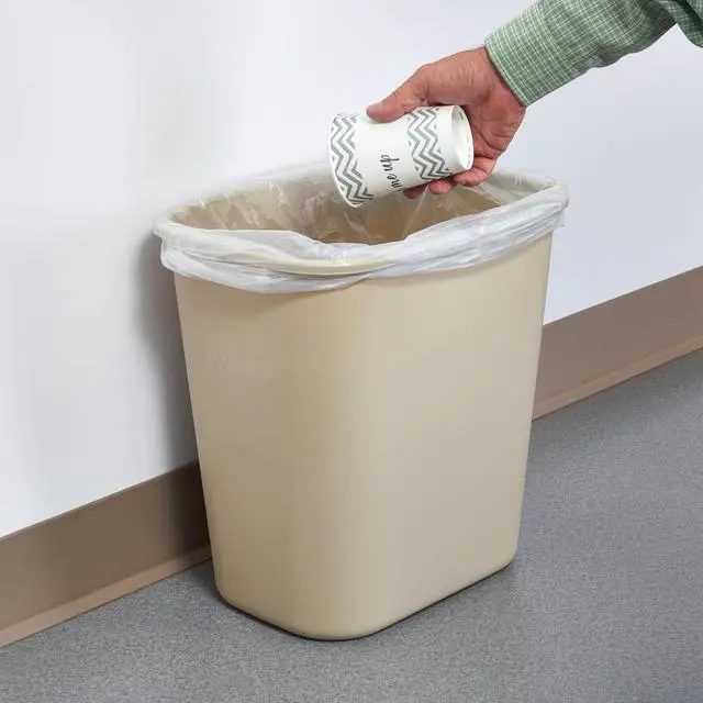 Alt view image 3 of 4 - Waste Basket for Home and Office, 7 Gallon, Beige