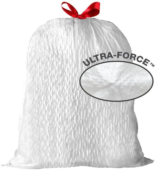 Alt view image 6 of 6 - Ultra-Force Tall Kitchen Drawstring Trash Bags, Classic Clean Scented, 13 Gallon, 80 Count with Odor Control