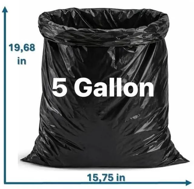 Alt view image 4 of 6 - 4-5 Gallon - Small Trash Bag Strong Black 100 count