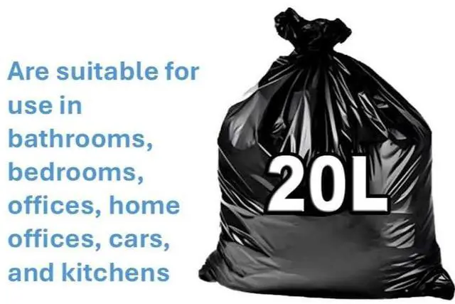 Alt view image 6 of 6 - 4-5 Gallon - Small Trash Bag Strong Black 100 count