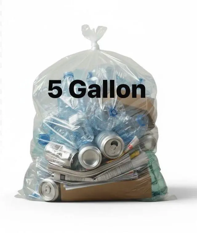 Main image of 4-5 Gallon Trash Bag Clear Ultra Strong 100 count
