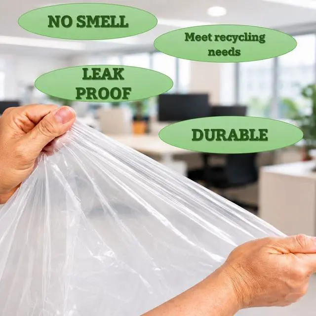 Alt view image 3 of 5 - 4-5 Gallon Trash Bag Clear Ultra Strong 100 count