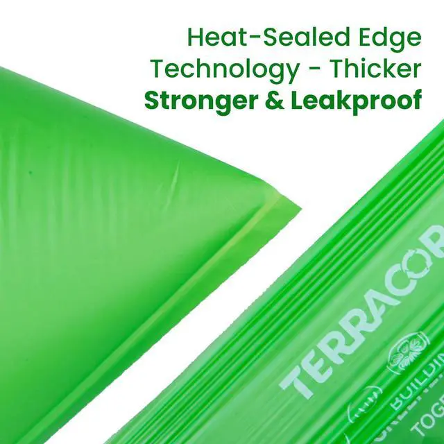 Alt view image 7 of 7 - 6 Gallon Compostable Trash Bags Drawstring, Heavy Duty Extra Thick 1 Mil, 35 Bags, Tall Kitchen Food Scrap Waste Bag, ASTM D6400