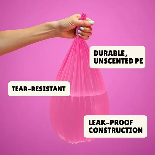 Alt view image 3 of 7 - Small Trash Bags 1.2 Gallon Colored - Extra Thick Mini Garbage Bags Unscented,Strong Plastic Wastebasket Liners for Bathroom Bedroom Office and Car,150 Bags Multi Colored