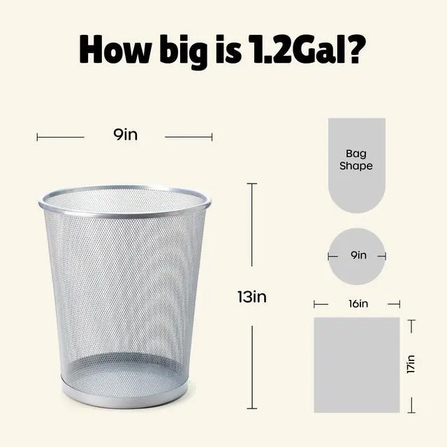 Alt view image 7 of 7 - Small Trash Bags 1.2 Gallon Colored - Extra Thick Mini Garbage Bags Unscented,Strong Plastic Wastebasket Liners for Bathroom Bedroom Office and Car,150 Bags Multi Colored