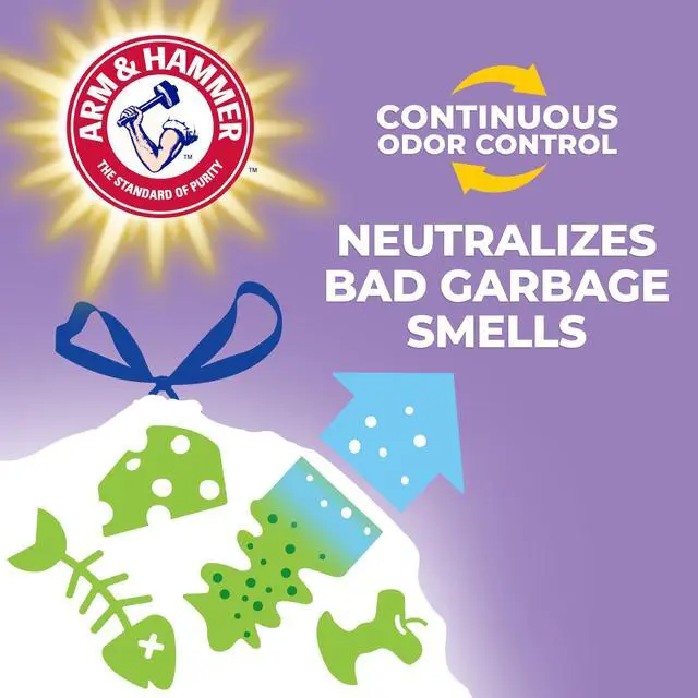 Alt view image 5 of 7 - Ultra Strong Signature Scents 13 Gallon Trash Bags, Lavender Vanilla Bliss Scent, Tall Kitchen Trash Bags with 25% More Scent Technology, White, 80 Count