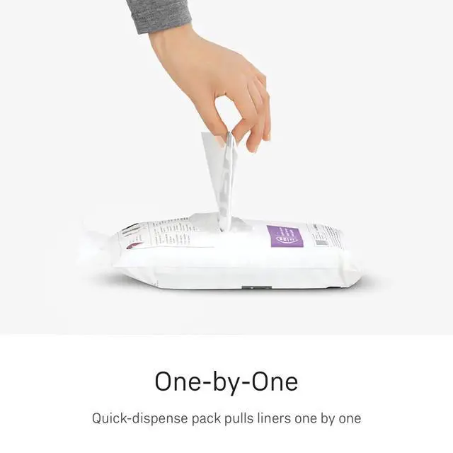 Alt view image 5 of 6 - Code M 60 Count Custom Fit Liners, Drawstring Kitchen Trash Bags, One-by-One Mess-Free Dispense, Extra Thick & Double Seamed, 50% PCR Plastic, 40-45 Liter / 11-12 Gallon, White