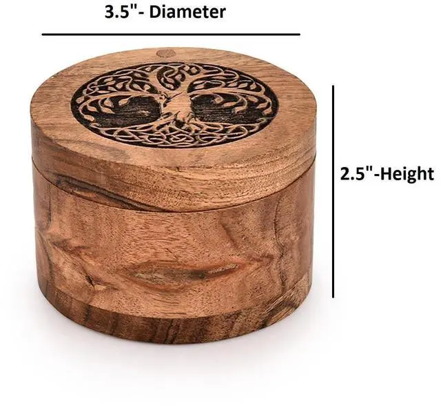 Alt view image 5 of 5 - Spice rack Acacia Wood Seasoning Container Condiment Pots with Lid Spices Organizer Home and Kitchen Best Gift Idea (3.5" X 3.5" X 2.5")