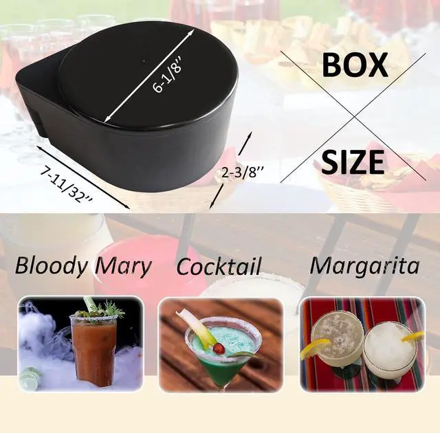 Alt view image 4 of 6 - 3 Tier Bar Glass Rimmer with Sponge for Cocktails and Margarita Mixing,Salt and Sugar Container,Seasoning Box,Bartender Tool for Bar,Pub Party and Reception,Black