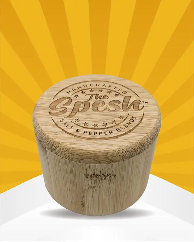 Alt view image 5 of 5 - Bamboo Seasoning Box with Magnetic Swivel Lid