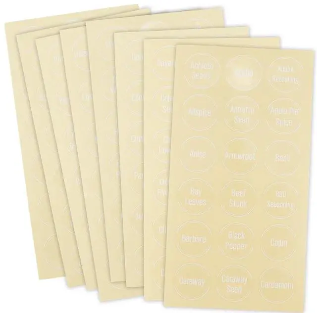 Main image of 288Pcs Seasoning Jar Stickers Spice Bottle Labels PVC Self Adhesive Preprinted Clear Font Words Waterproof Pantry Name Decals Tags for Kitchen Food Box Bottles Seasoning Containers