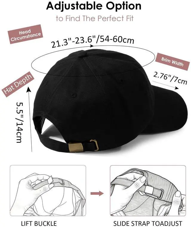 Alt view image 5 of 6 - Womens Satin Lined Unstructured Baseball Cap Unisex Silk Lining Washed Cotton Adjustable Vintage Dad Hat Black