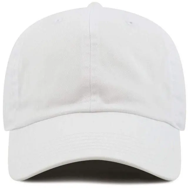 Alt view image 3 of 7 - Cotton Baseball Cap Dad Hat Washed Low Profile Adjustable Hat for Men Women Casual Outdoor Running Golf(White)