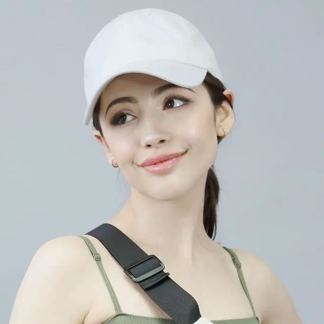 Alt view image 2 of 7 - Cotton Baseball Cap Dad Hat Washed Low Profile Adjustable Hat for Men Women Casual Outdoor Running Golf(White)