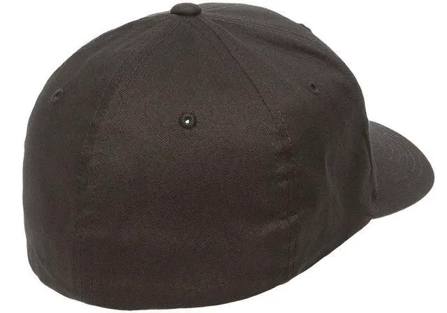 Alt view image 3 of 4 - Unisex Cotton Twill Fitted Baseball Cap, Black, Large-X-Large