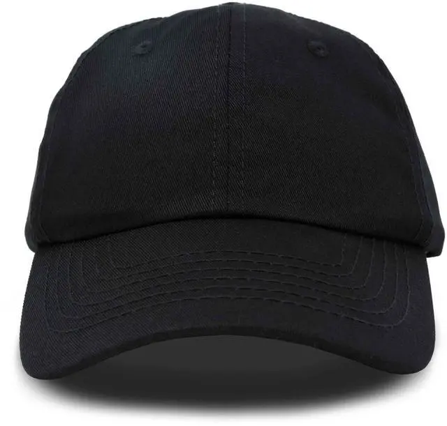 Main image of Baseball Cap Dad Hat Plain Men Women Cotton Adjustable Blank in Black