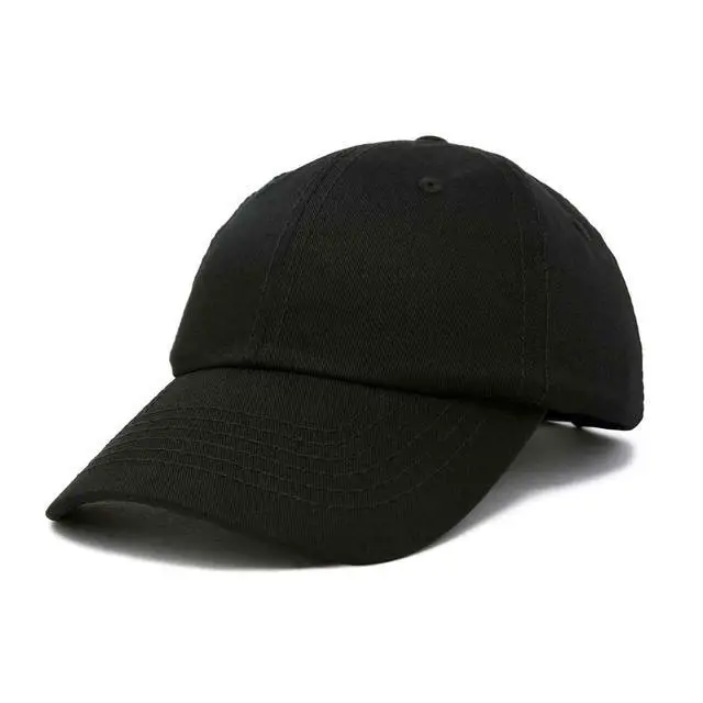 Alt view image 2 of 5 - Baseball Cap Dad Hat Plain Men Women Cotton Adjustable Blank in Black