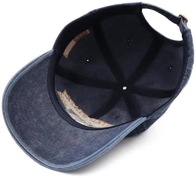 Alt view image 7 of 7 - 250 Anniversary USA Hat 1776-2026, Patriotic Baseball Cap with Eagle Embroidery, Adjustable Retro Washed Commemorative Cap for Men and Women Navy Blue