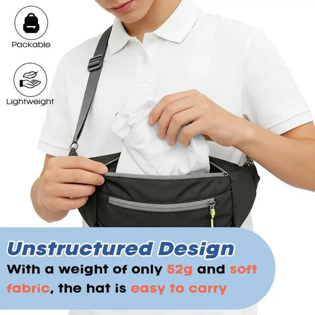 Alt view image 3 of 6 - Kids Sports Baseball Cap for Boys Girls Lightweight UPF 50+ Water Resistant Youth Plain Hat for Running, Tennis, Golf White