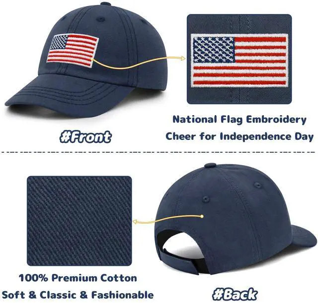 Alt view image 2 of 6 - Toddler Hats Boys 2T-4T Toddler Baseball Hat Toddler Baseball Cap Toddler Boy Hat Toddler Cap Toddler American Flag Hat