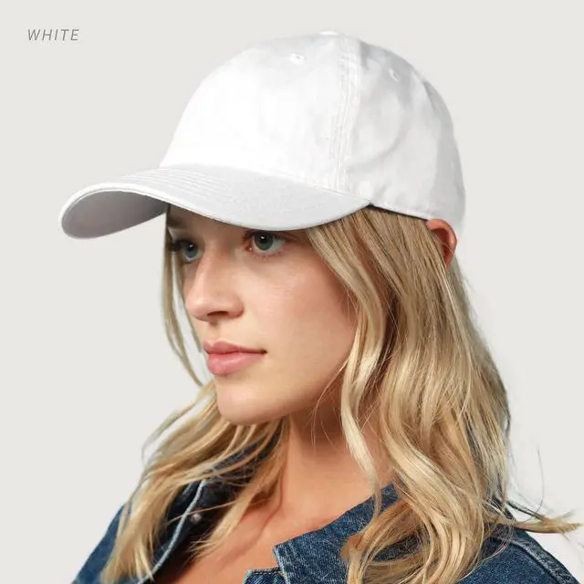 Alt view image 5 of 6 - Everyday Premium Dad Hat Unisex Cotton Baseball Cap for Men and Women Adjustable Lightweight Polo Style Curved Brim (White.)