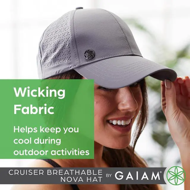 Alt view image 4 of 6 - White Baseball Cap for Women - Cruiser Breathable Nova Design, Lightweight Cute Women's Ball Cap, Easily Adjustable Trendy White Women's Hat for Summer & Beach