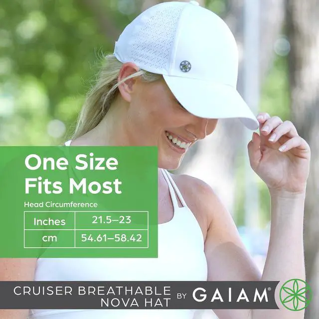 Alt view image 6 of 6 - White Baseball Cap for Women - Cruiser Breathable Nova Design, Lightweight Cute Women's Ball Cap, Easily Adjustable Trendy White Women's Hat for Summer & Beach