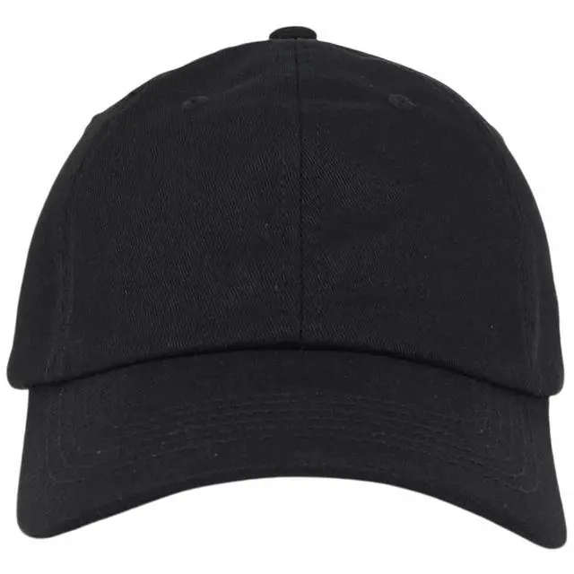 Alt view image 2 of 6 - Classic Dad Hat 100% Cotton, Adjustable Metal Buckle Strap, Low-Profile Fit, Breathable and Packable Baseball Cap Unisex, Black