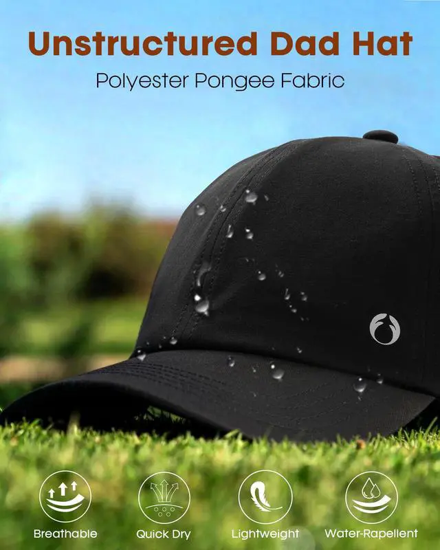 Alt view image 6 of 7 - Lightweight Quick Dry Baseball Cap Breathable Tucker Hat Laser Cut Air Mesh-Back Cooling Golf Hat, Black