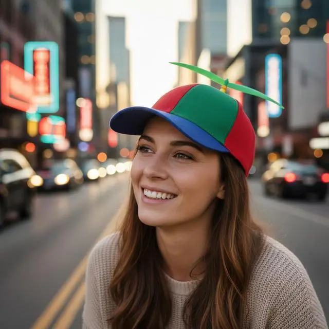 Alt view image 3 of 7 - Colorful Propeller Hat Baseball Cap: Funny Adjustable Helicopter Cap Propeller Hat Adult Snapback Baseball Hat