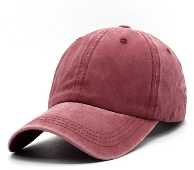 Main image of Unisex Vintage Washed Distressed Baseball Cap Twill Adjustable Dad Hat,C-burgundy,One Size