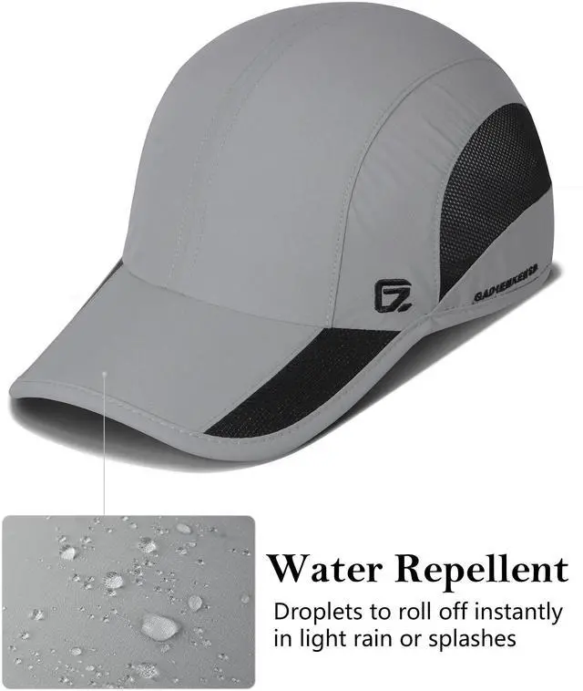 Alt view image 5 of 7 - Outdoor Running Hat Men's Cooling UPF50+ Womens Baseball Cap Sport Mesh Sun Hat Trucker Dad Hats Quick Dry Breathable Unstructured for Summer Camping Hiking Light Grey S/M 6 7/8-7 1/4