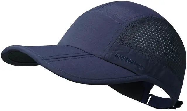 Main image of Men Outdoor Hat Reflective Folding Running Sport Hats Summer Cool UPF 50 Sun Unstructured Baseball Caps for Men Women Breathable Light Quick Dry Travel Golf Hat Blue