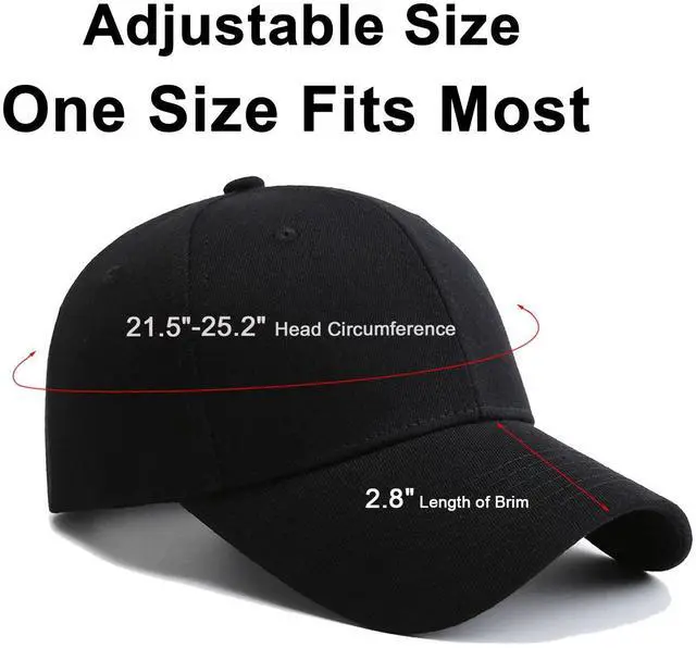 Alt view image 3 of 6 - Baseball Cap Golf Dad Hat Adjustable Original Classic Low Profile Cotton Hat Unconstructed Plain Cap Men Women Black