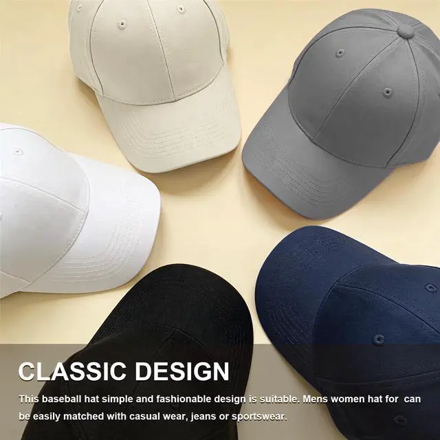Alt view image 6 of 6 - Baseball Cap Women Baseball Hat for Men,Vintage Adjustable Low Profile Ball Cap,Unisex Cotton Dad Hat for Daily Use Running WorkoutsBlack