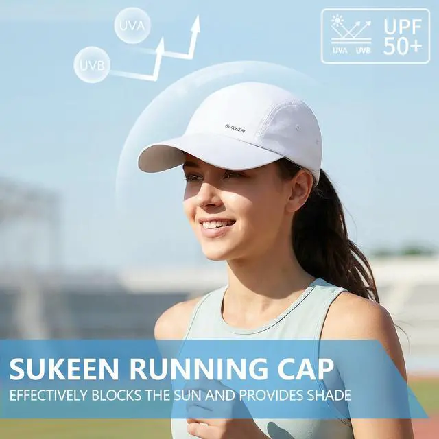 Alt view image 2 of 6 - Lightweight Baseball Cap for Women Men Running Hat with Breathable Mesh Unstructured Sports Hat for Outdoor Daily White