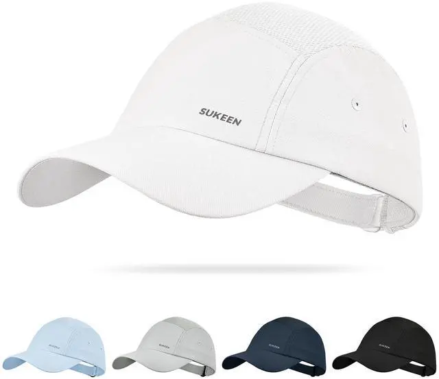 Main image of Lightweight Baseball Cap for Women Men Running Hat with Breathable Mesh Unstructured Sports Hat for Outdoor Daily White
