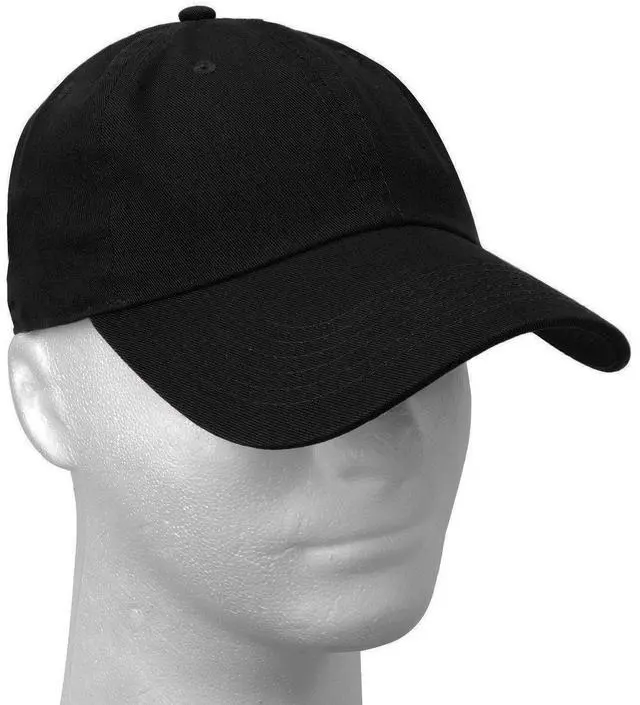 Alt view image 2 of 7 - Classic Baseball Cap Dad Hat 100% Cotton Soft Adjustable Size Black