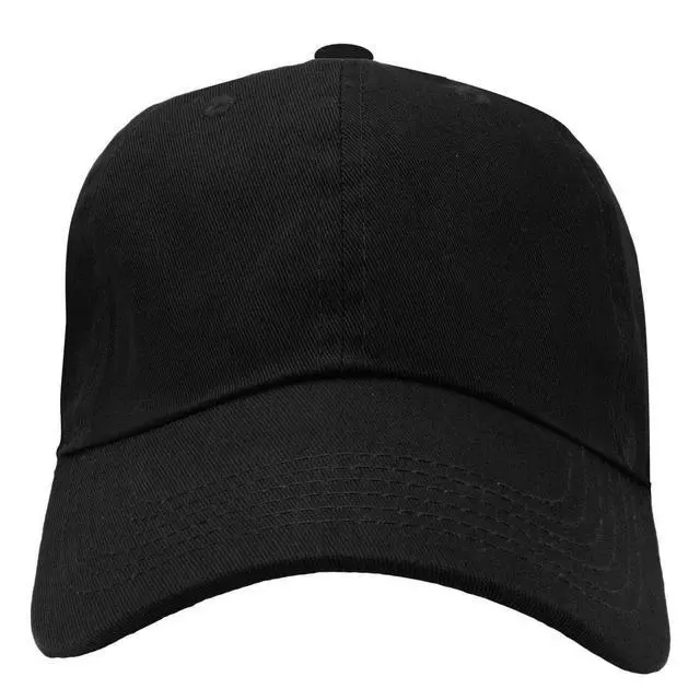 Alt view image 4 of 7 - Classic Baseball Cap Dad Hat 100% Cotton Soft Adjustable Size Black
