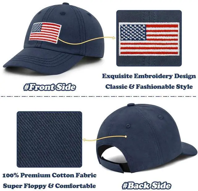 Alt view image 2 of 6 - Toddler Hats Boys 2T-4T Toddler Baseball Hat Kids Baseball Cap Toddlers Ball Cap Fourth of July Hat Toddlers Boy Hats