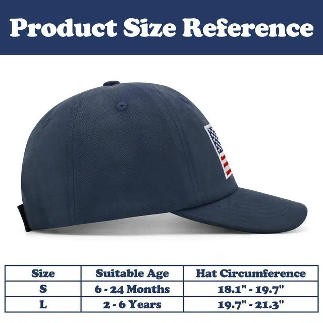 Alt view image 6 of 6 - Toddler Hats Boys 2T-4T Toddler Baseball Hat Kids Baseball Cap Toddlers Ball Cap Fourth of July Hat Toddlers Boy Hats